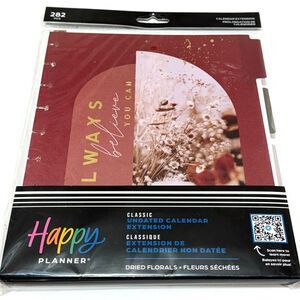 The Happy Planner Undated Extension Daily Classic Dried Florals Stickers